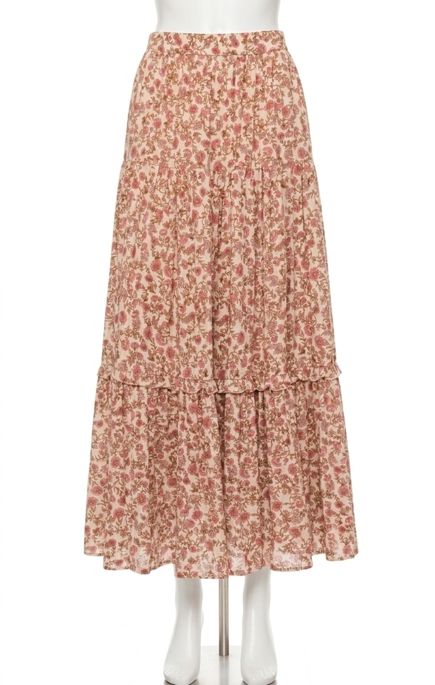 NEW Z SUPPLY mora maxi skirt in pink floral